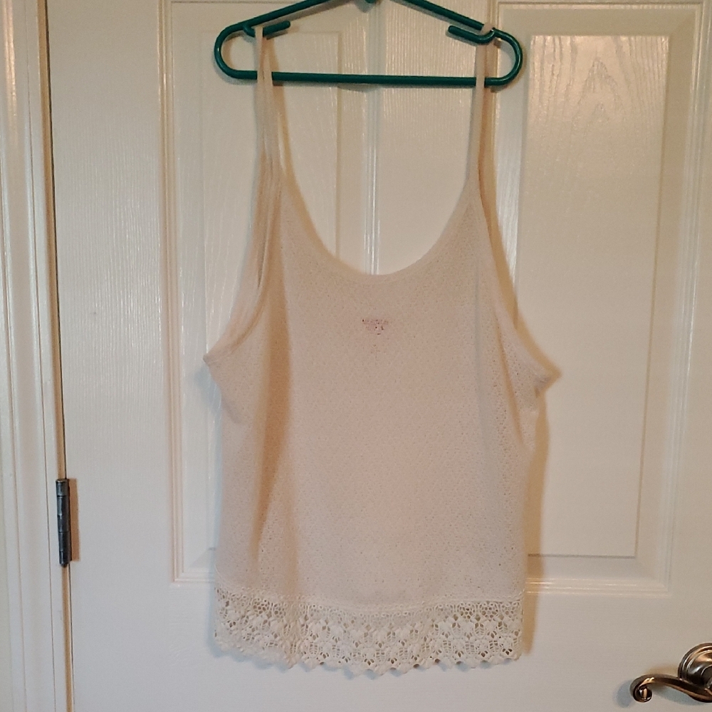 Mossimo Supply Co. Tan Lace Trim Camisole